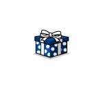 Blue and White Dot Box