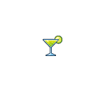 Appletini with Lemon Slice