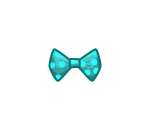 Cyan Blue Polka-dotted Bowtie