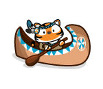 Canoeing Native American Plushie