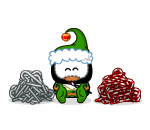 Candy Cane Painter Elf Plushie