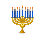 White and Blue Menorah