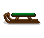 Green Winter Sled