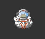 Floating Chicken Astronaut
