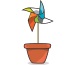 Potted Pinwheel