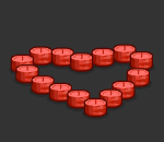 Romatic Heart Votive Candles