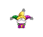 Snikkers the Mardi Gras Clown