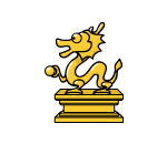 Gold Dragon Statue