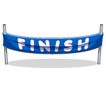 Ski Slope Blue Finish Line