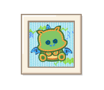 Finished Needlepoint Dragon