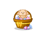 Brown Bunneh in a Basket