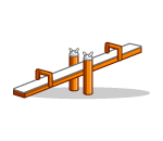Pet Playground Orange Seesaw