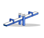 Pet Playground Blue Seesaw