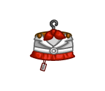 Red Fringed Dress on Hanger