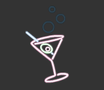 Neon Martini Sign