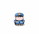 Intense Donut Eating Piggie Police Plushie