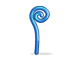 Large Blue Twisty Coral