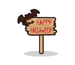Spooky Happy Halloween Sign