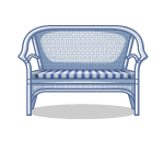 Outdoor Wicker Bench