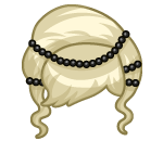 Blonde Black Pearl Up-do Wig