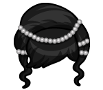 Black Mother-of-Pearl Up-do Wig