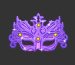 Color Changing Mardi Gras Mask