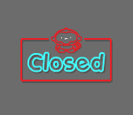 Closed Neon Sign