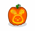 Flickering Bunny Jack-o-Lantern