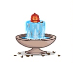 Splashy Autumn Fountain