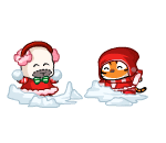 Snow Fighting Plushies