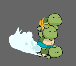 Tandem Surfing Turtle Plushies