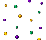 Falling Mardi Gras Beads