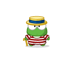 Retro Spiffy Beach Frog