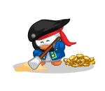 Pengbeard Digging for Treasure