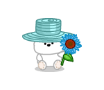 Penny with Blue Sunflower