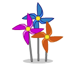 Swirly Pinwheel Trio