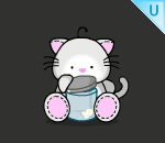 Kitty with Fireflies