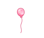 Sweet Pink Ribbon Balloon