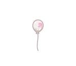 White Ribbon Balloon