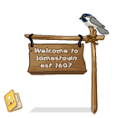 Swinging Jamestown Sign