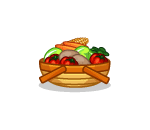 Basket of Freshly Harvested Veggies