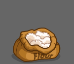 Mischievous Frankie Playing in Flour