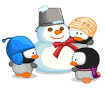 Penguin Triplets Snowman