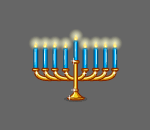 Blue Candle Menorah
