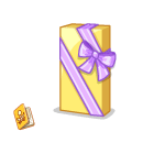 Tall Purple Ribbon Gift Box