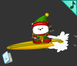 Surfing Musician Elf