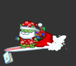 Hawaiian Surfing Santa
