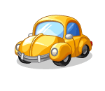 La Vintage Yellow Car