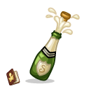 Popped Bottle of Sparkling Apple Cider