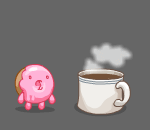 Cute Coffee Doughnut